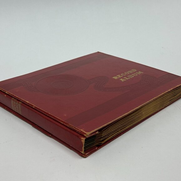 Vintage 78 RPM Record Album Book w/ 10 Shellac Discs Red Embossed VG German - Picture 2 of 14